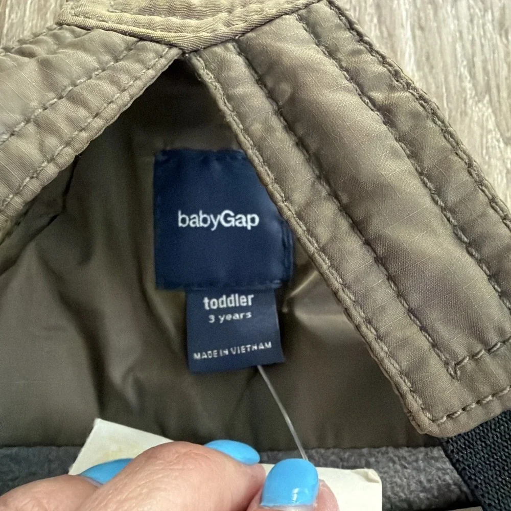 BABY GAP TODDLER SKI PANTS ,BIB‎ BROWNISH GREEN INSULATED SIZE 3 YEARS NWT